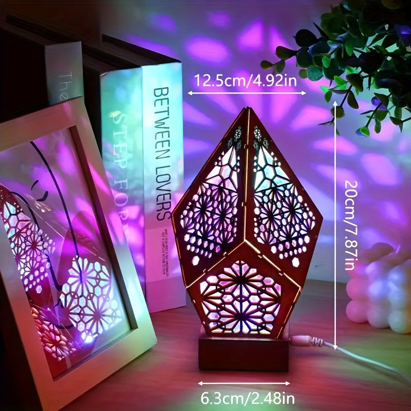 Bohemian Starry Night Projector Lamp, USB Powered