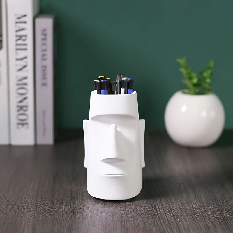 Easter Island Moai Statue Pen Holder