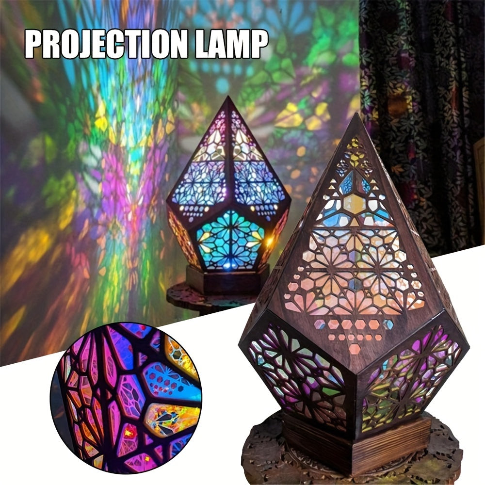 Bohemian Starry Night Projector Lamp, USB Powered
