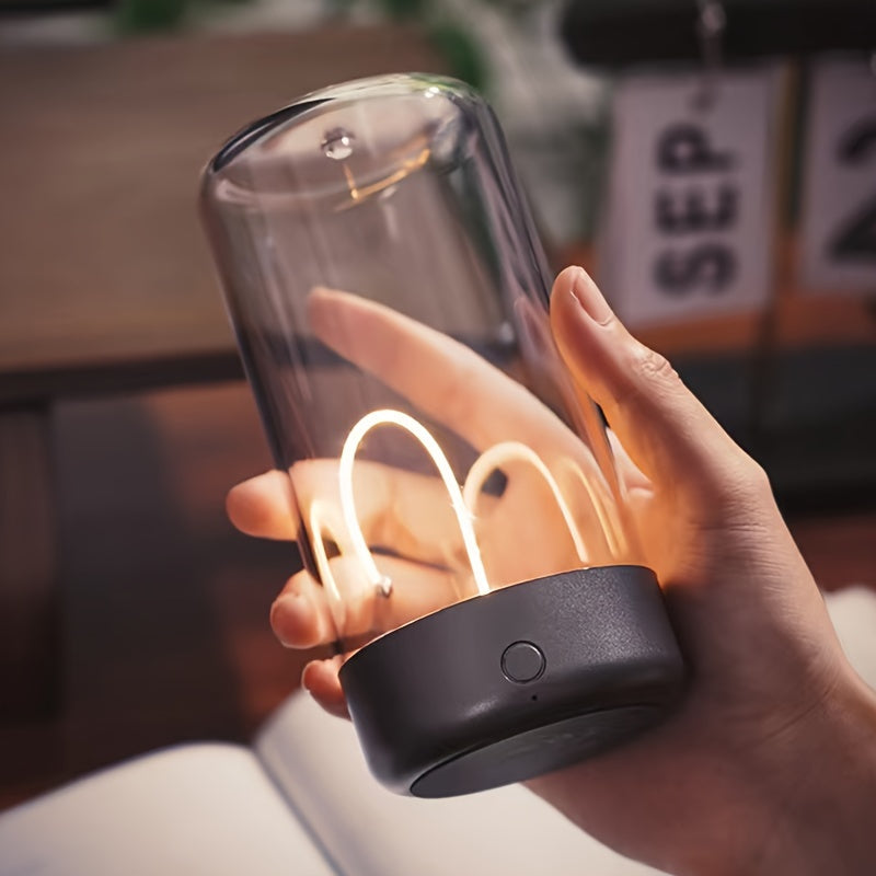 Magnetic Lamp with Adjustable Brightness, Portable USB Rechargeable