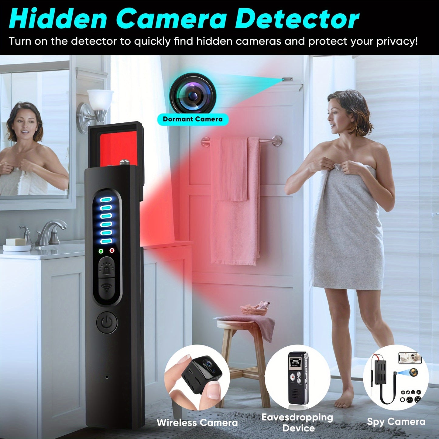 Hidden Camera Detectors, Portable Camera Detectors, Anti-Spy Camera Detector, Privacy Protector