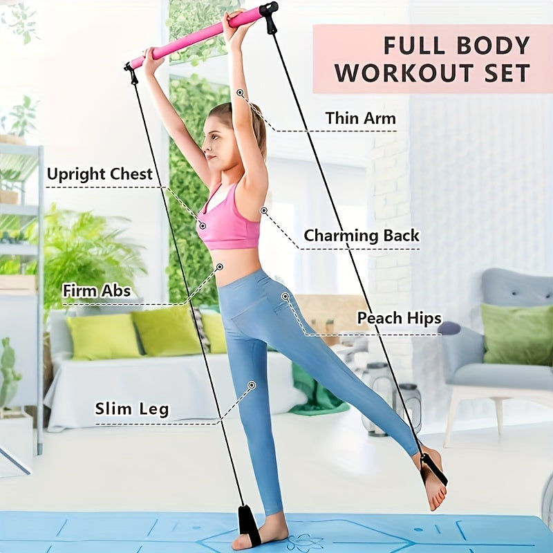 Multifunctional Pilates Bar Kit Suitable for Everyone, Fitness Enthusiasts