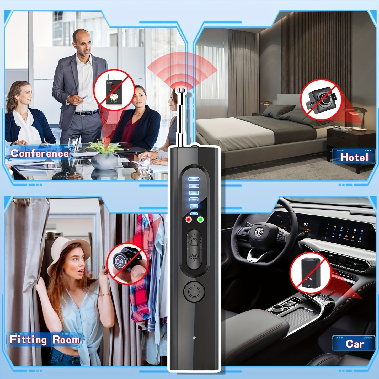Hidden Camera Detectors, Portable Camera Detectors, Anti-Spy Camera Detector, Privacy Protector