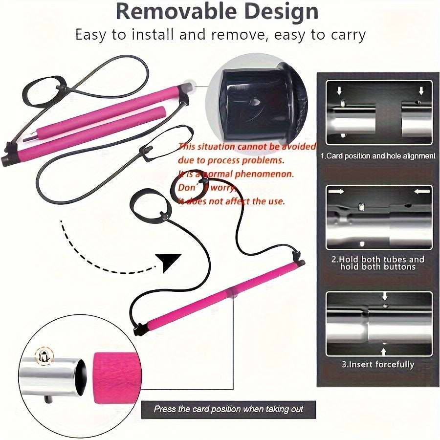 Multifunctional Pilates Bar Kit Suitable for Everyone, Fitness Enthusiasts