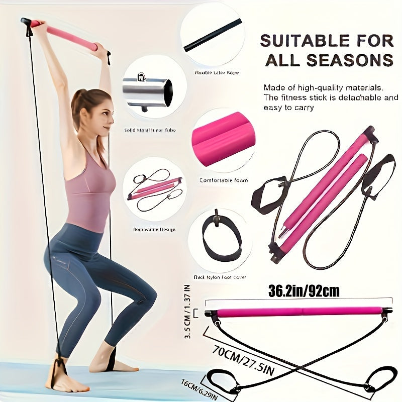 Multifunctional Pilates Bar Kit Suitable for Everyone, Fitness Enthusiasts