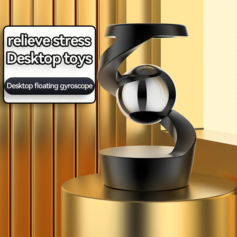 Levitating Gyroscopic Spinner for Desktop Anti-Gravity Desktop Decor